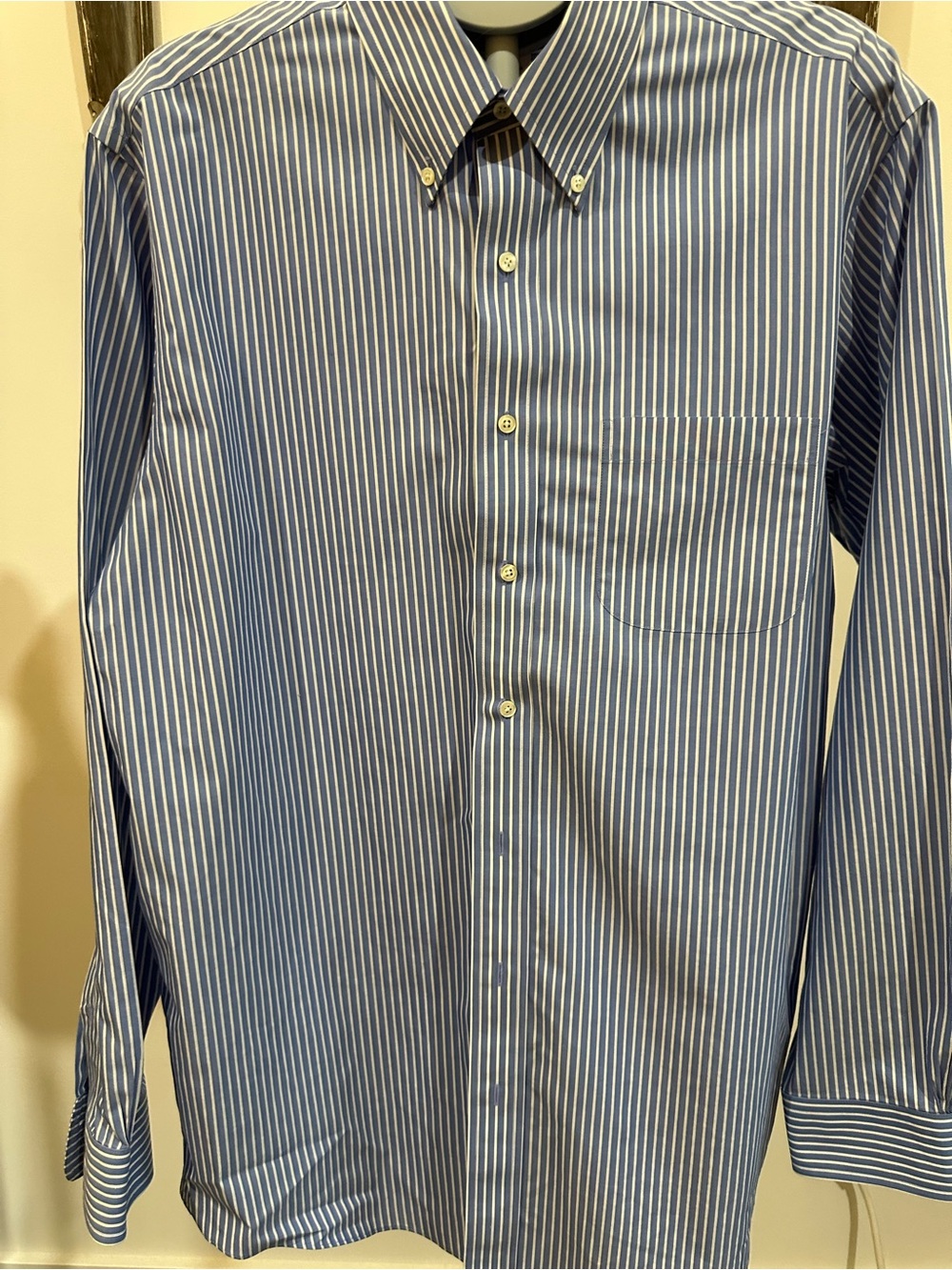 Brooks Brothers Blue and White Striped Dress Shirt